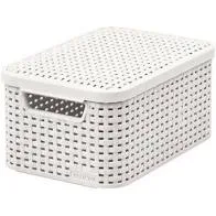 CURVER Úložný box, STYLE, krémový s víkem, velikost S