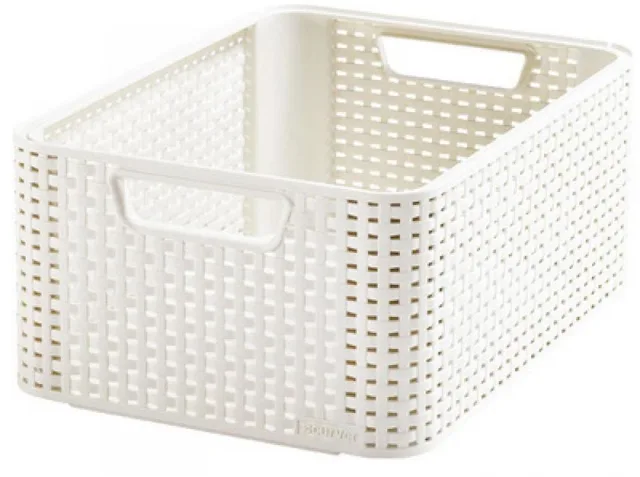CURVER Úložný košík STYLE BOX M krémový