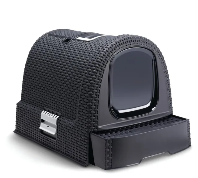 CURVER WC kryté Rattan 39x39x51cm šedé