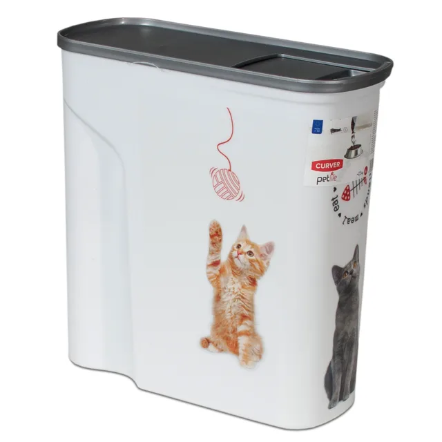 Curver zásobník na krmivo pro kočky - Design s obývacím pokojem: až 4 kg suchého krmiva (10 litrů)