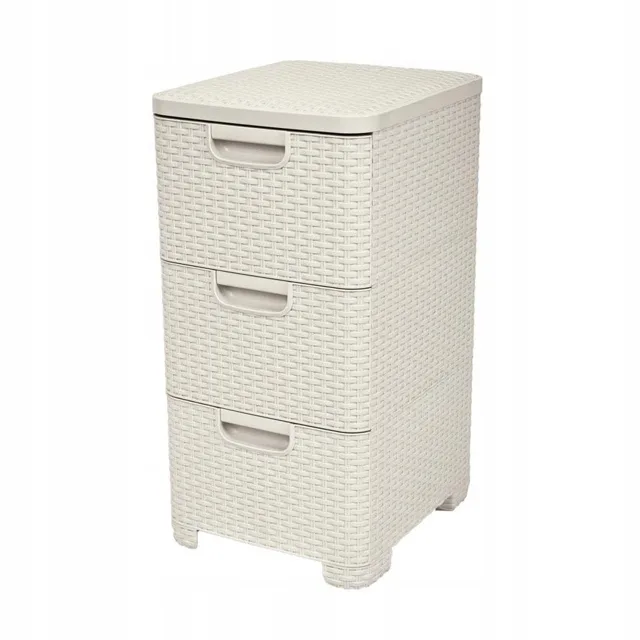 CURVER Zásuvka 3x 14l RATTAN Style krémová
