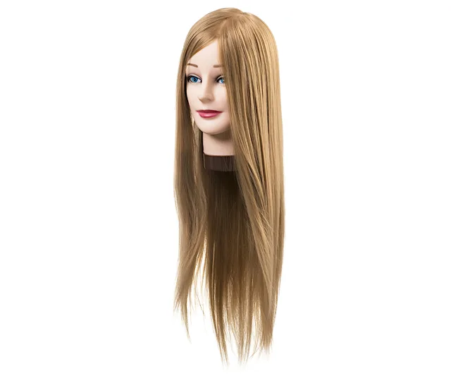 Cvičná hlava s umělými vlasy Eurostil Professional - blond, 55-60 cm (04956) + dárek zdarma