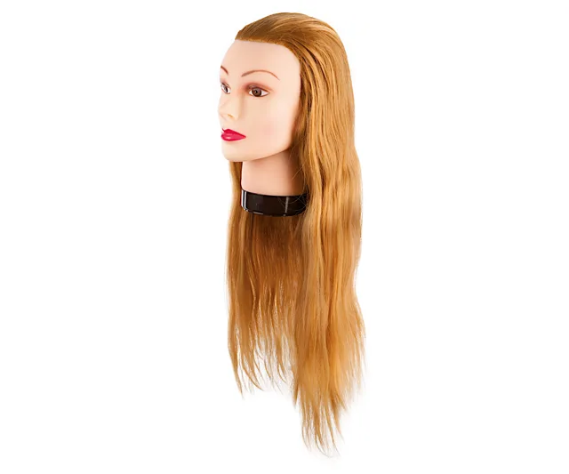 Cvičná hlava s umělými vlasy Eurostil Professional - světlá blond, 55-60 cm (02545) + dárek zdarma