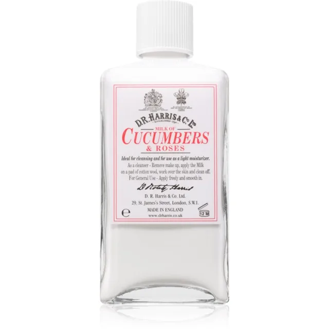 D.R. Harris Milk of Cucumber and Roses hydratační čisticí mléko 100 ml