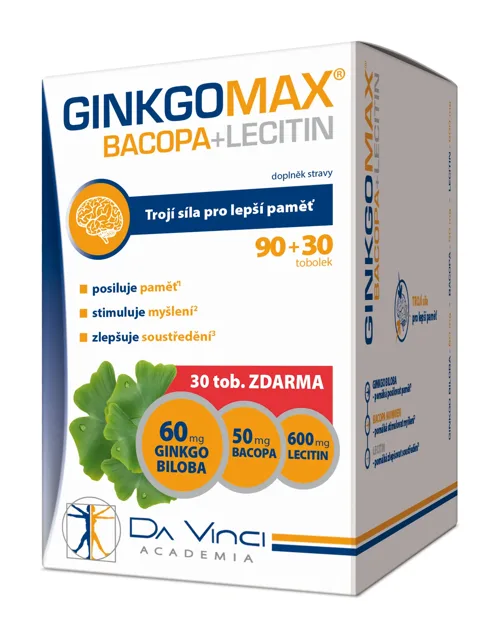 Da Vinci Academia GinkgoMAX+Bacopa+Lecitin 90+30 tobolek