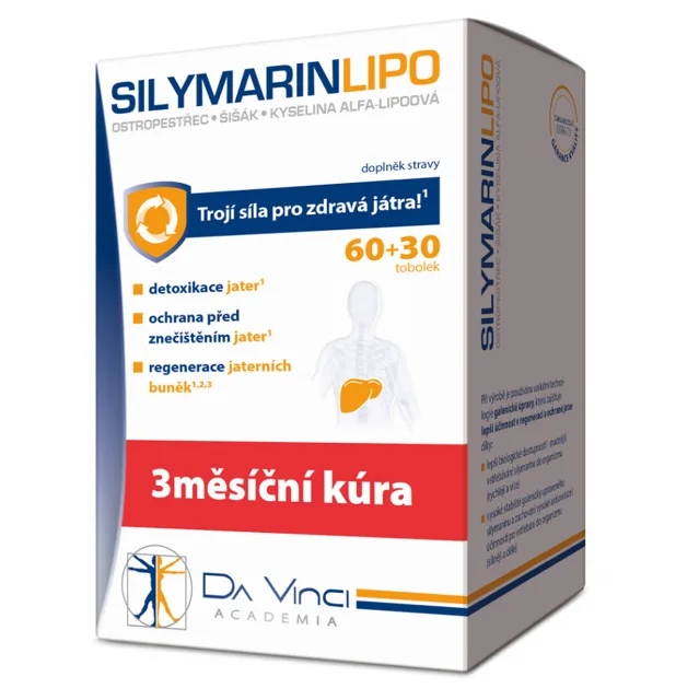 DA VINCI ACADEMIA Silymarin Lipo 60 + 30 tobolek ZDARMA