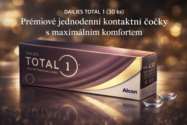 Dailies Total 1 (30 ks) – Prémiové jednodenní kontaktní čočky Dioptrie (PWR): +4.50