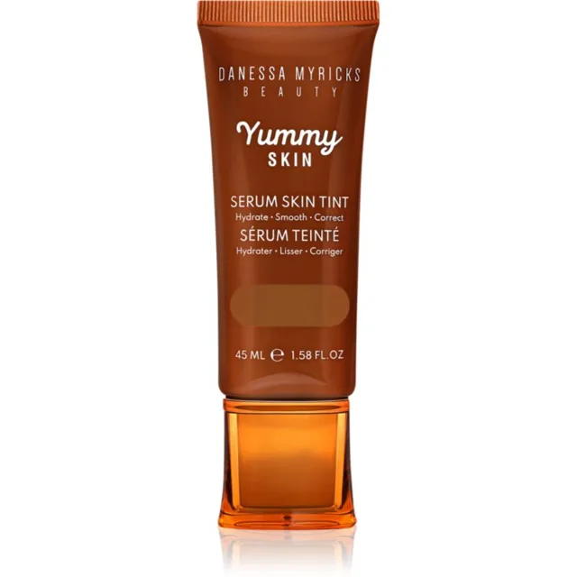 Danessa Myricks Beauty Yummy Skin Serum Skin Tint hydratační make-up s vyhlazujícím účinkem odstín 13 - Dark Skin with Warm Golden Undertones 45 ml