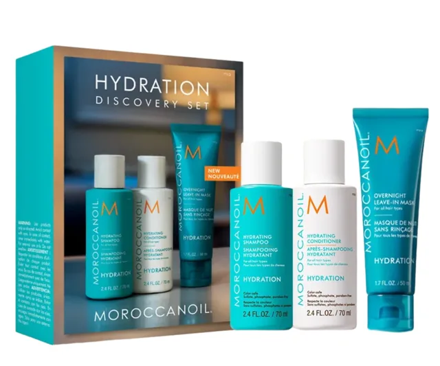 Dárková cestovní sada pro hydrataci vlasů Moroccanoil Hydration Discovery Set + dárek zdarma