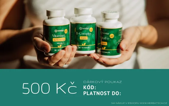 Dárková poukázka Herbatica v hodnotě 500 Kč