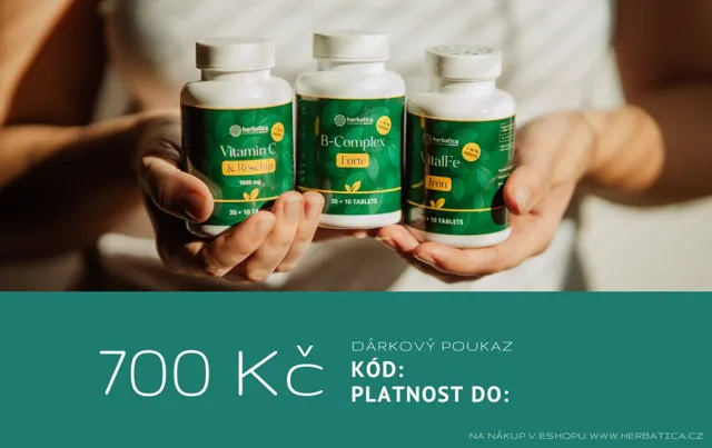 Dárková poukázka Herbatica v hodnotě 700 Kč