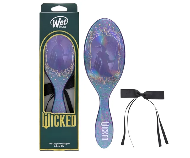 Dárková sada kartáče na rozčesávání vlasů Wet Brush Original Detangler Wicked Elphaba + dárek zdarma
