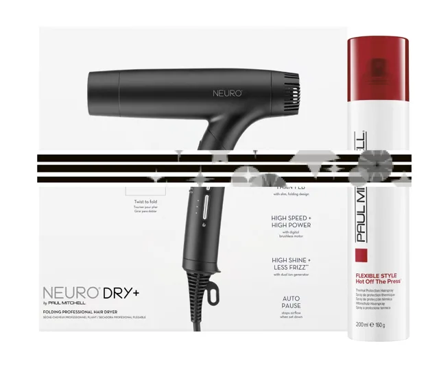 Dárková sada Paul Mitchell Neuro Style+ Protect Duo - fén + sprej s tepelnou ochranou + dárek zdarma