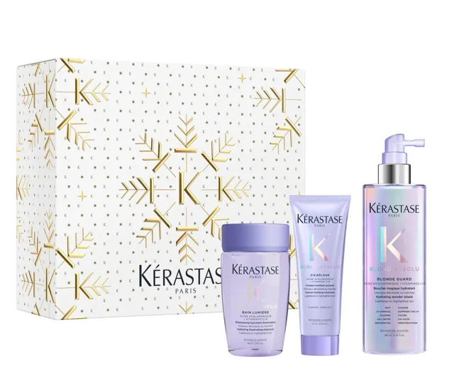 Dárková sada pro hydrataci a rozjasnění blond vlasů Kérastase Blond Absolu Set + dárek zdarma