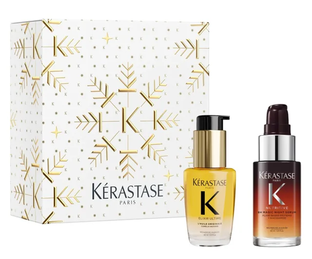 Dárková sada pro intenzivní lesk a hydrataci vlasů Kérastase Mini Iconics Duo Set + dárek zdarma