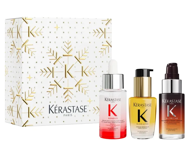 Dárková sada pro intenzivní lesk, sílu a hydrataci vlasů Kérastase Mini Iconics Trio Set + dárek zdarma