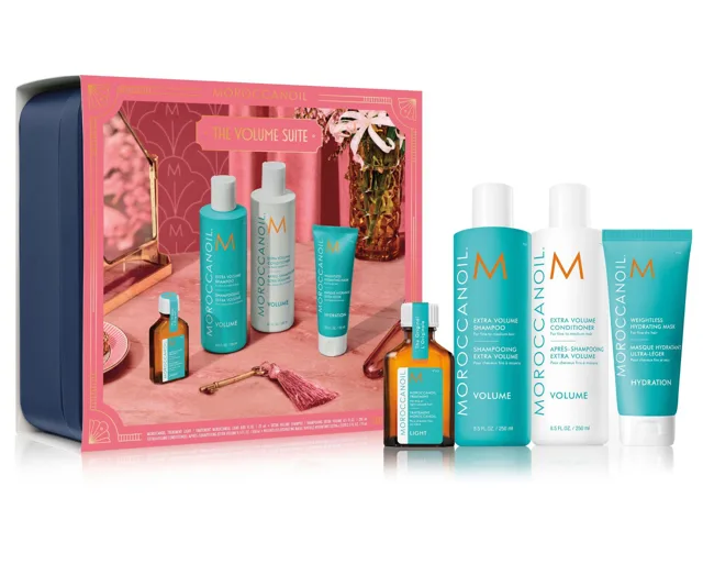 Dárková sada pro objem jemných vlasů Moroccanoil The Volume Suite + dárek zdarma