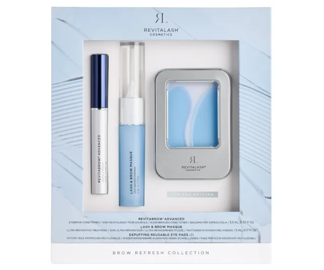 Dárková sada pro péči o obočí RevitaLash Brow Refresh Collection + maska a polštářky pod oči zdarma + dárek zdarma