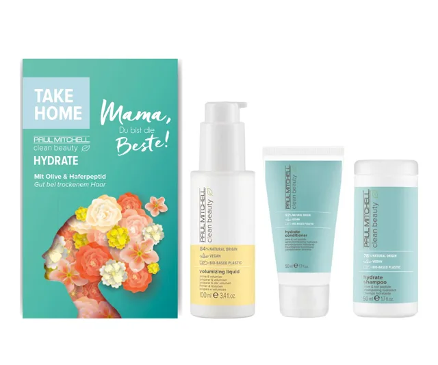 Dárková sada pro suché vlasy Paul Mitchell Clean Beauty Hydrate (121934) + dárek zdarma