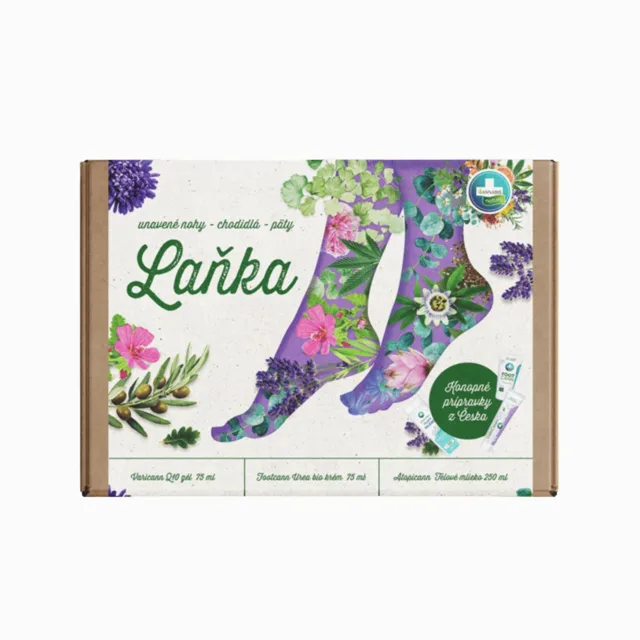 Dárkové balení LAŇKA pro unavené nohy, chodidla a paty - Annabis