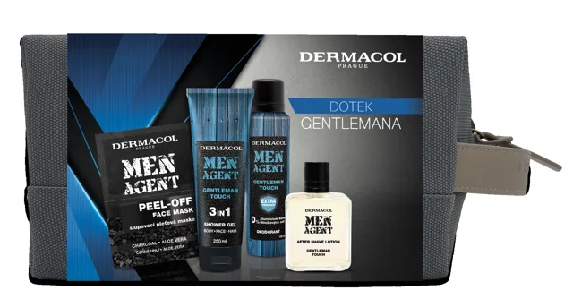 Dárkový balíček Gentleman touch   sprchový gel, deo, voda po holeni, maska Dermacol - Oficiální e-shop Dermacol