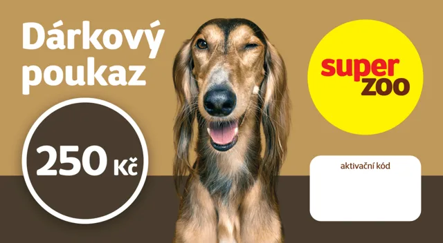 Dárkový poukaz Super zoo 250 Kč