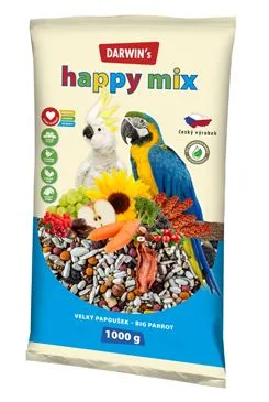 Darwin S Velký Papoušek Happy Mix 1kg