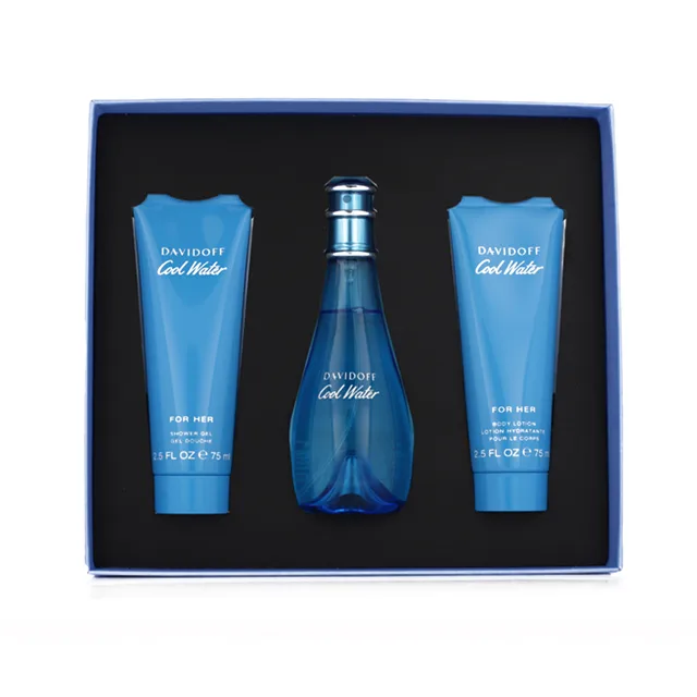 Davidoff Cool Water for Women EDT 100 ml + SG 75 ml + BL 75 ml W (Cool Water)