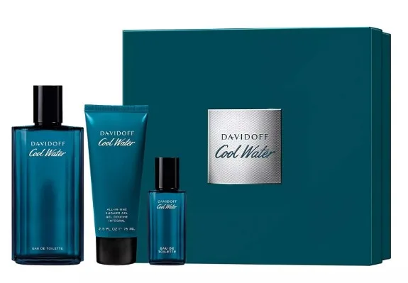 Davidoff Cool Water Man - EDT 125 ml + sprchový gel 75 ml + EDT 15 ml