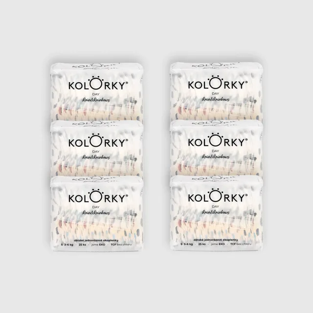 DAY Déšť a Duhy S (3–6 kg | 25 ks) / Výhodné balení (6 ks)