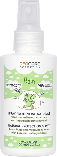 Deacare Baby Spray Přírodní repelent proti komárům a hmyzu pro kojence a děti, 100 ml – bez krabičky