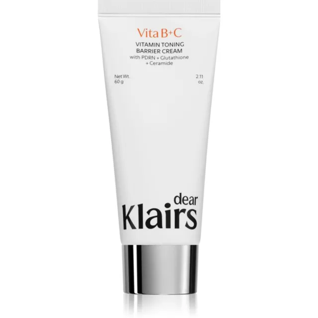 Dear Klairs Vitamin Toning Barrier Cream rozjasňující hydratační krém pro posílení pleťové bariéry 60 g