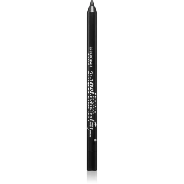 Deborah Milano 2 In 1 Gel Kajal & Eyeliner dlouhotrvající gelové oční linky odstín 01 Black 1.2 g