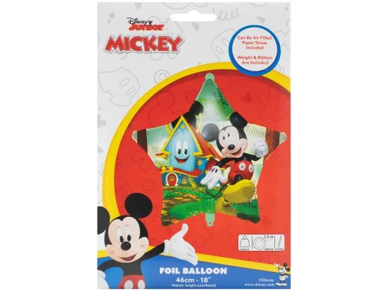 Decorata party fóliový balón Mickey Mouse Star 46 cm