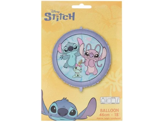 Decorata party fóliový balón Stitch&Angel 46 cm