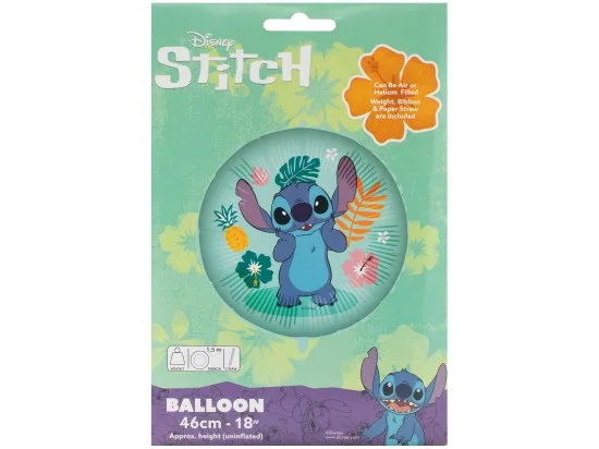 Decorata party fóliový balón Stitch&Angel Havaj 46 cm