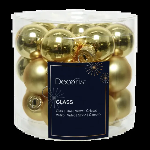 Decoris Ozdoby zlaté mix 2,5 cm 24 ks 24 ks