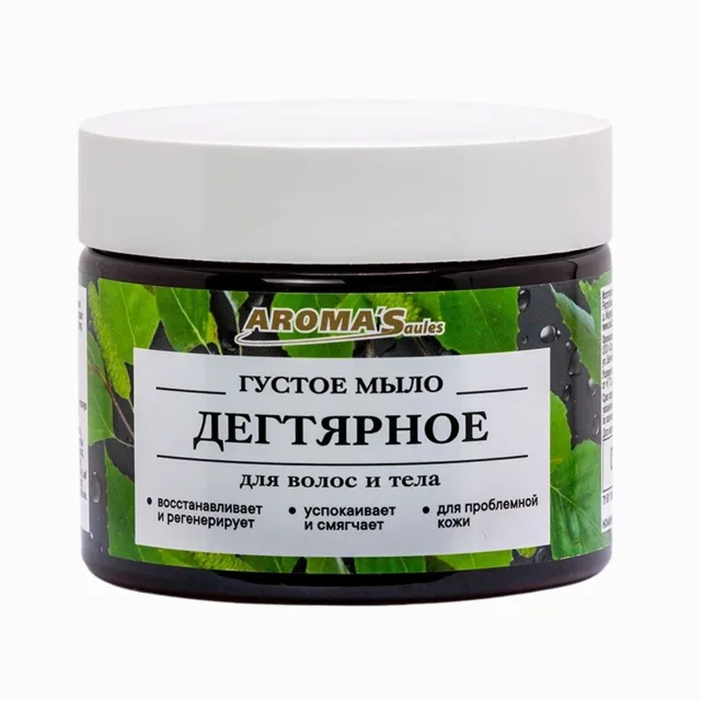 Dehtové mýdlo na tělo a vlasy - 250 ml - Aroma'Saules
