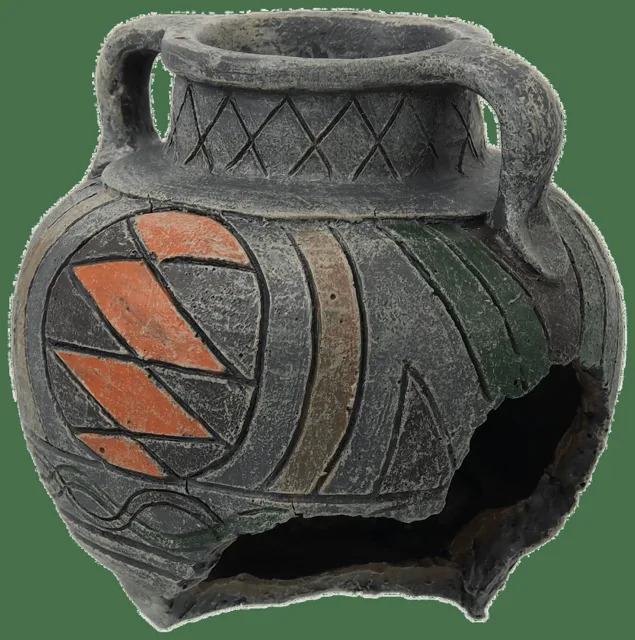 Dekorace akvarijní Amfora modrá 10,8x10,8x10,5cm