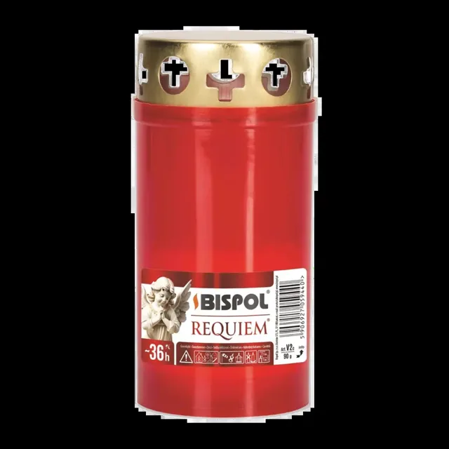 Dekorace Hřbitovní svíčka červená