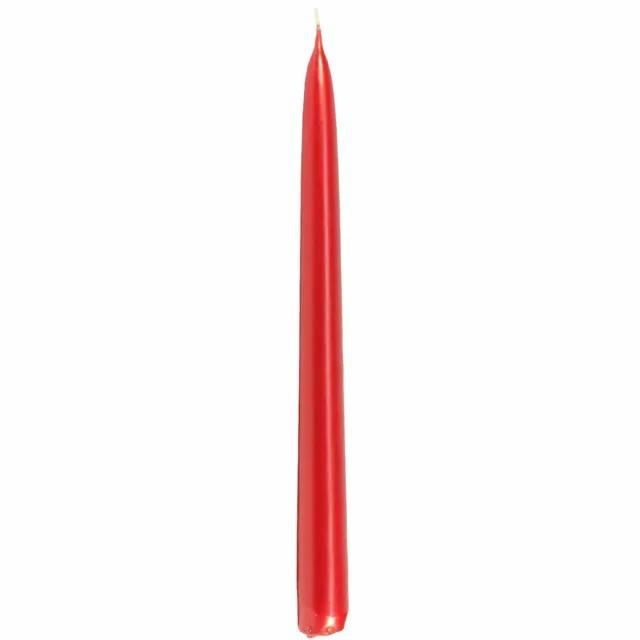 Dekorace Kónická svíčka 25 cm Červená