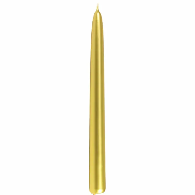 Dekorace Kónická svíčka 25 cm Zlatá