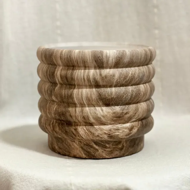 Dekorační květináč Marble dark 6 cm