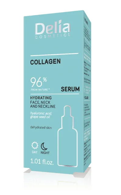 Delia Collagen Hydratační sérum na obličej, krk a dekolt 30 ml