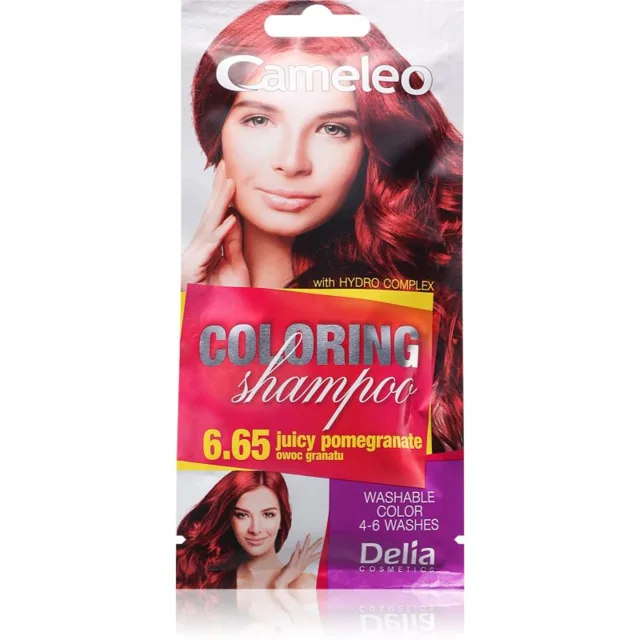 Delia Cosmetics Cameleo Coloring Shampoo tónovací šampon na vlasy odstín 6.65 Juicy Pomegranate 40 ml