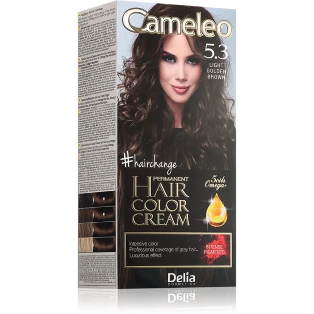 Delia Cosmetics Cameleo Omega permanentní barva na vlasy odstín 5.3 Light Golden Brown 1 ks