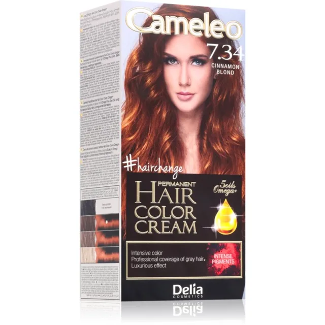 Delia Cosmetics Cameleo Omega permanentní barva na vlasy odstín 7.34 Cinnamon Blond 1 ks