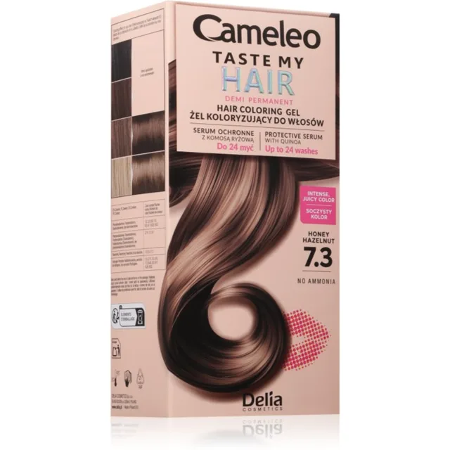 Delia Cosmetics Cameleo Taste My Hair demipermanentní barva na vlasy odstín 7.3 Honey Hazelnut 1 ks