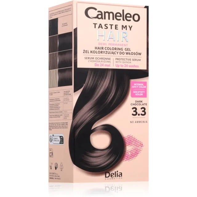 Delia Cosmetics Cameleo Taste My Hair semipermanentní barva na vlasy odstín 3.3 Dark Chocolate 1 ks