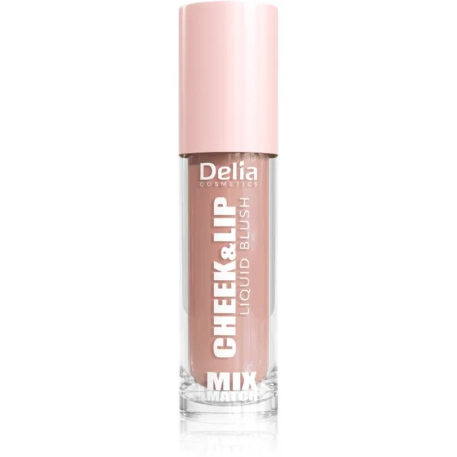 Delia Cosmetics Mix&Match Cheek & Lip Liquid Blush tekutá tvářenka na rty a tváře odstín 01 4 ml